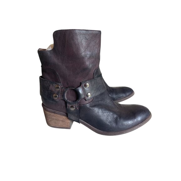 Donald J. Pliner Dasha Moto Leather Biker Boots Leather Made in Italy - Picture 2 of 12